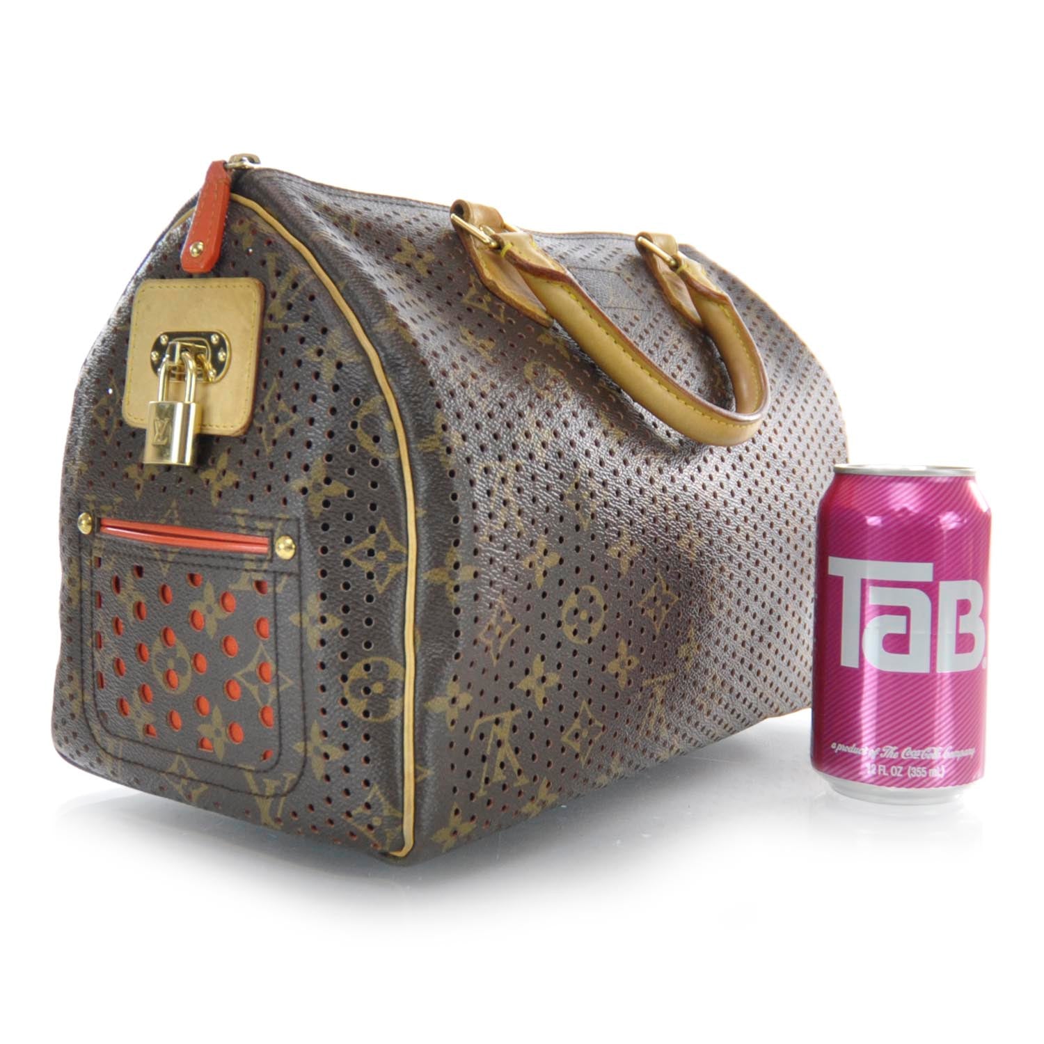 Louis Vuitton Monogram Perforated Speedy 30 Orange 3 of 6