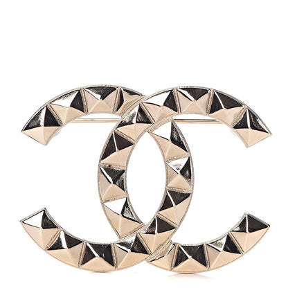 Chanel Studded CC Pin Brooch Gold 1 of 4