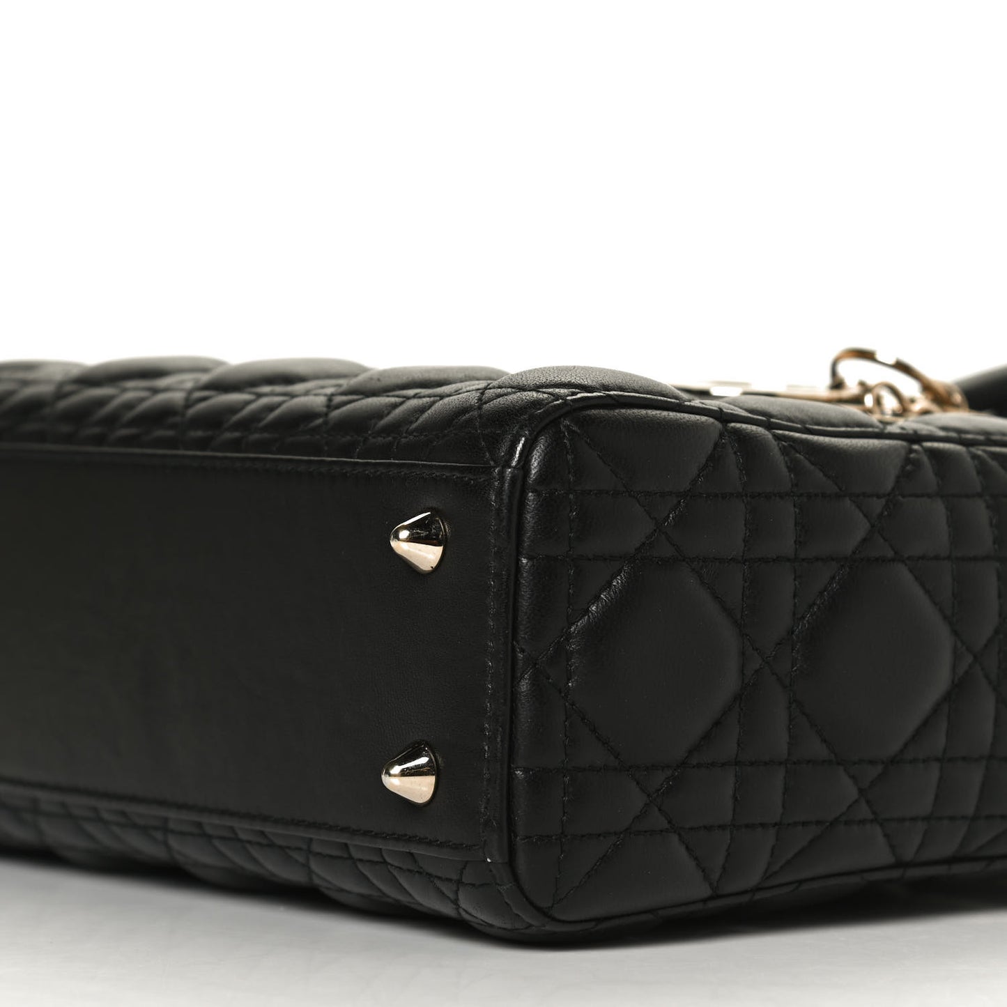 Lambskin Cannage Small Lucky Badges My Lady Dior Black