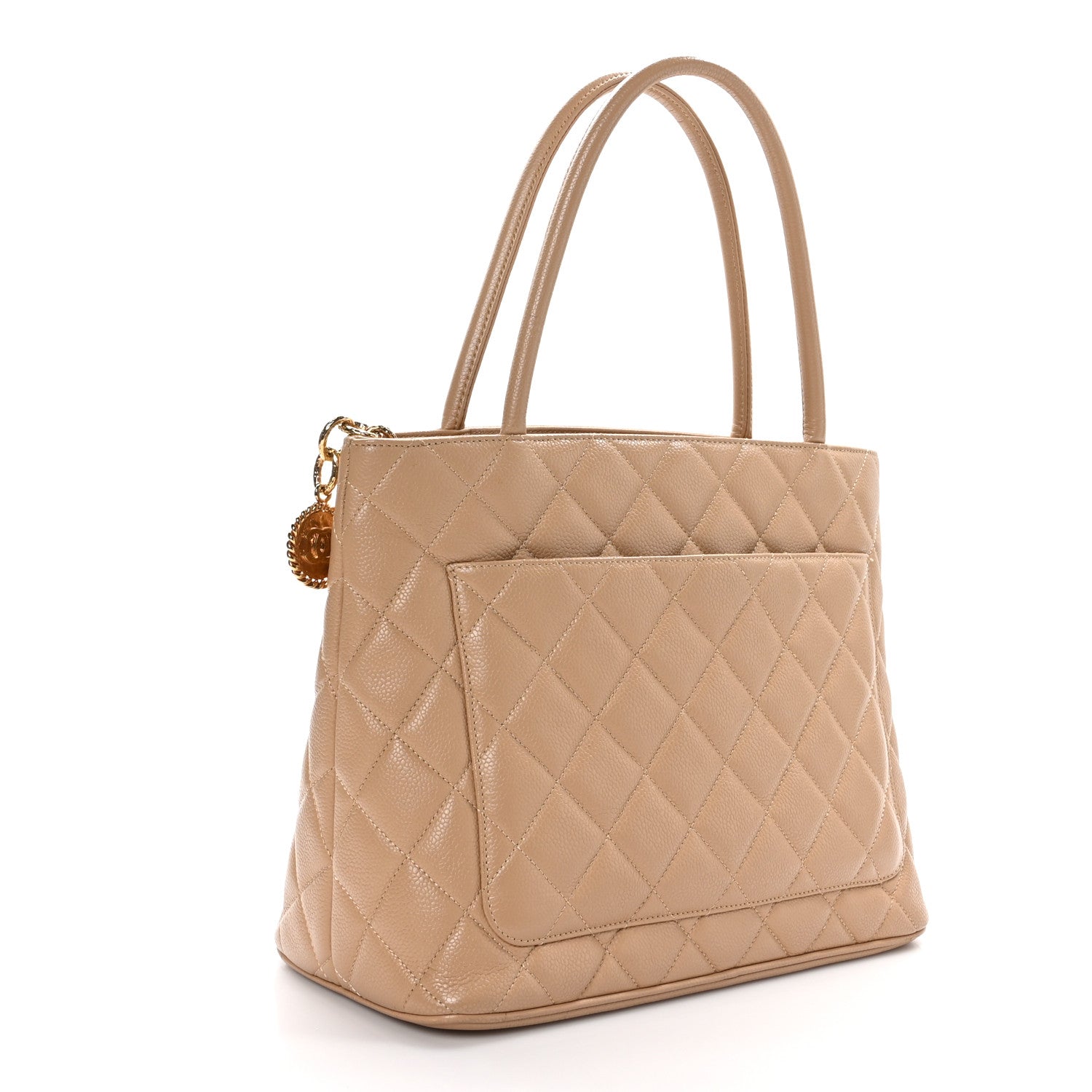 Chanel Caviar Quilted Medallion Tote Beige 2 of 13