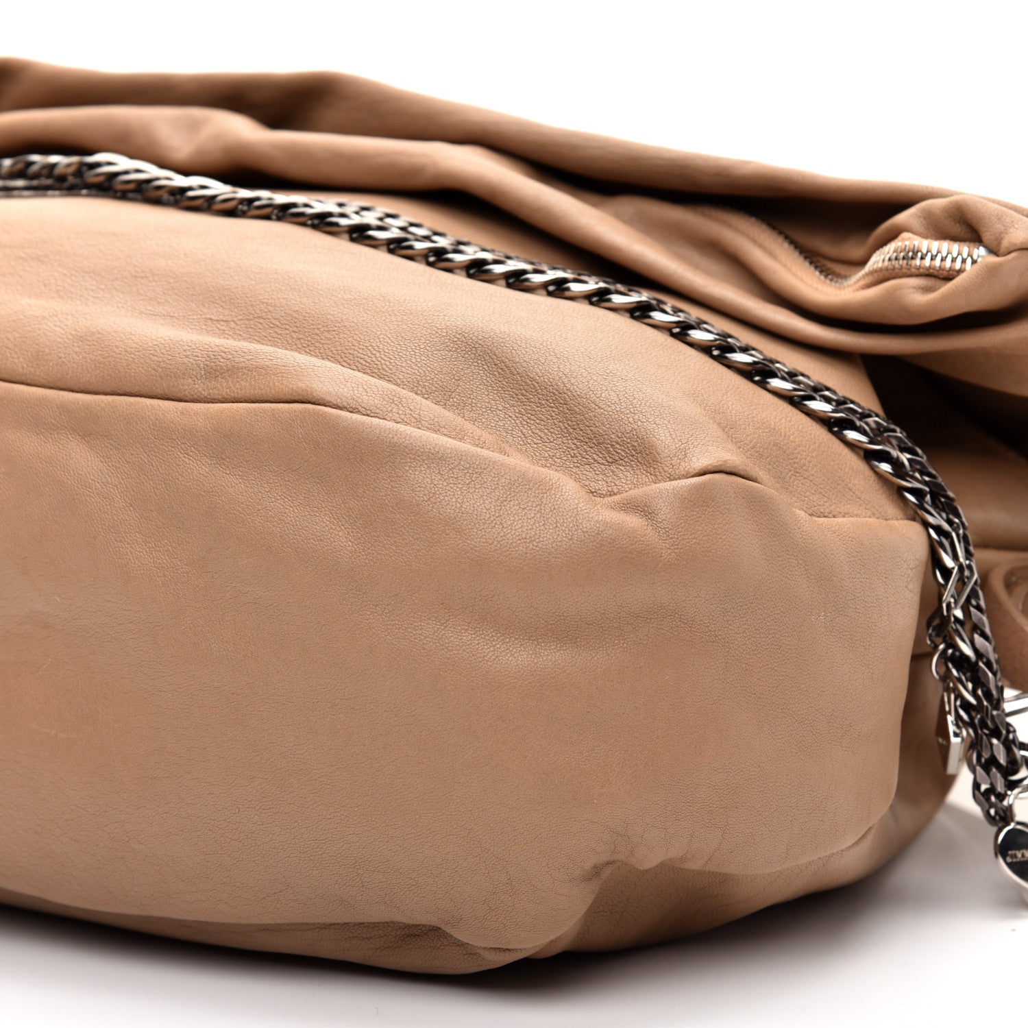 Jimmy Choo Lambskin Biker Large Hobo Beige 8 of 11