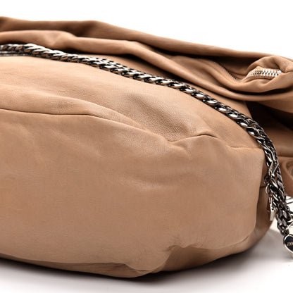 Jimmy Choo Lambskin Biker Large Hobo Beige 8 of 11