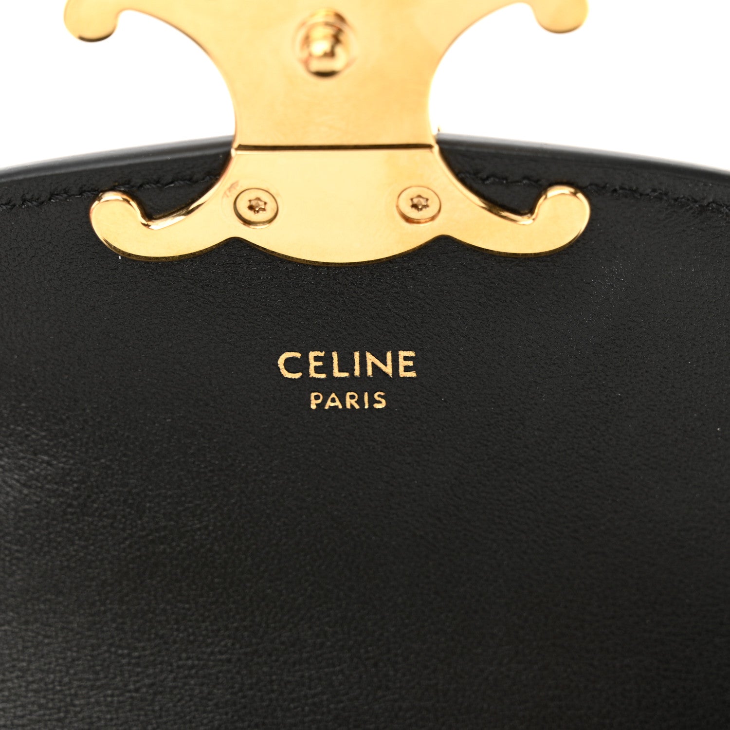 Celine Patent Calfskin Triomphe Mini Besace Clea Black 6 of 11