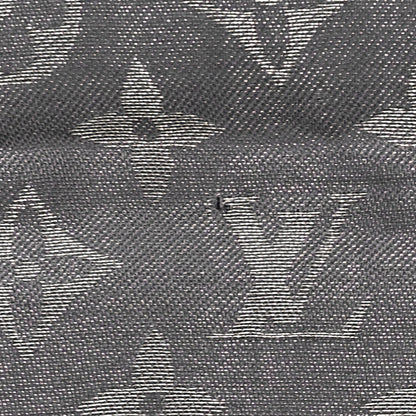 Louis Vuitton Silk Lurex Wool Monogram Shine Shawl Charcoal Grey 6 of 6