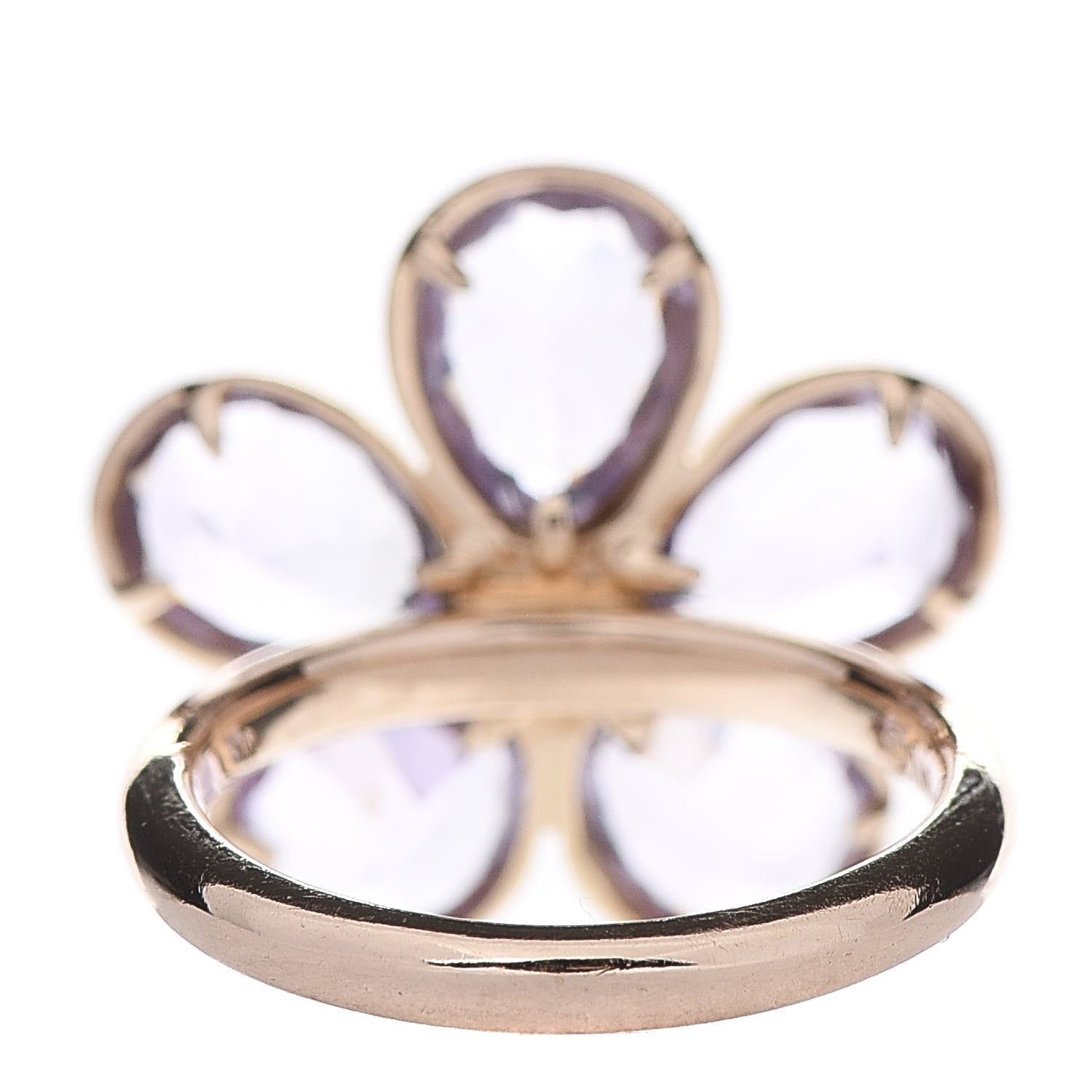 Tiffany 18K Rose Gold Diamond Amethyst Sparklers Flower Ring 46 3.75 4 of 6