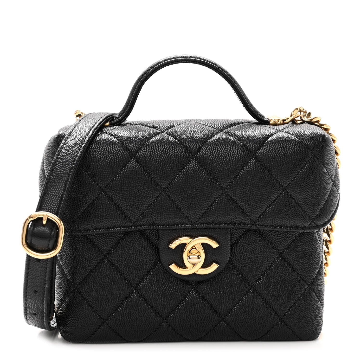Chanel Caviar Quilted Handy Box Vanity Case Black 1 of 10