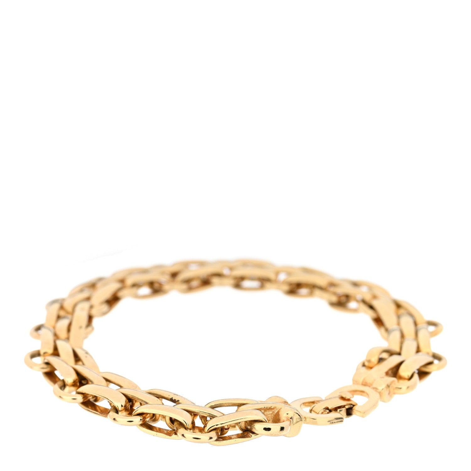 Christian Dior Metal CD Double Chain Bracelet Gold 2 of 3