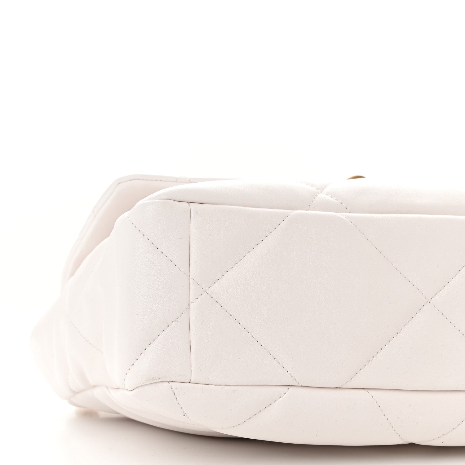 Chanel Lambskin Quilted Large Chanel 19 Flap White 9 of 10
