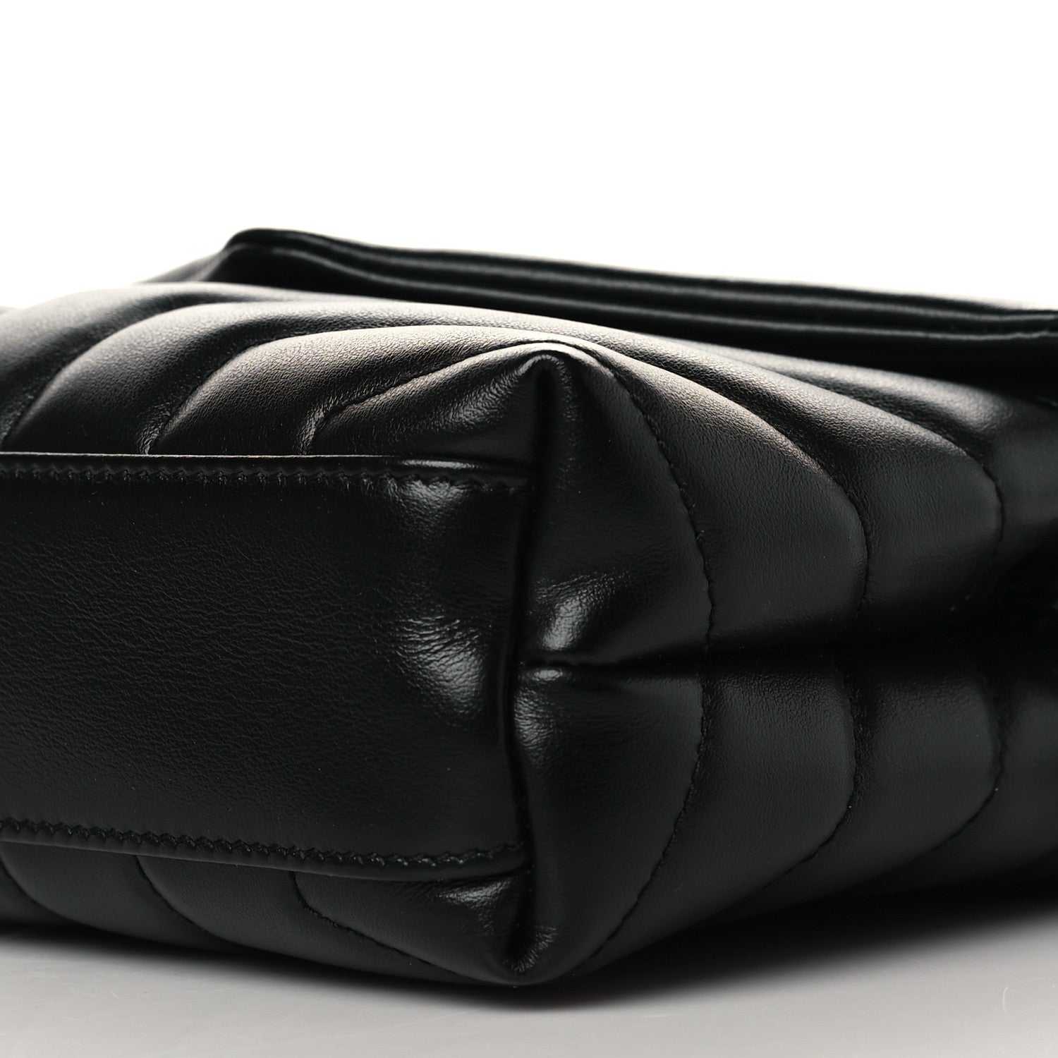 Saint Laurent Calfskin Y Quilted Monogram Toy Loulou Crossbody Bag Black 9 of 9