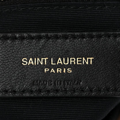 Saint Laurent Lambskin Quilted Toy Loulou Puffer Monogram Chain Satchel Dark Beige 6 of 10