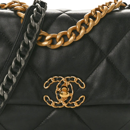 Chanel Lambskin Quilted Medium Chanel 19 Flap Black 8 of 11