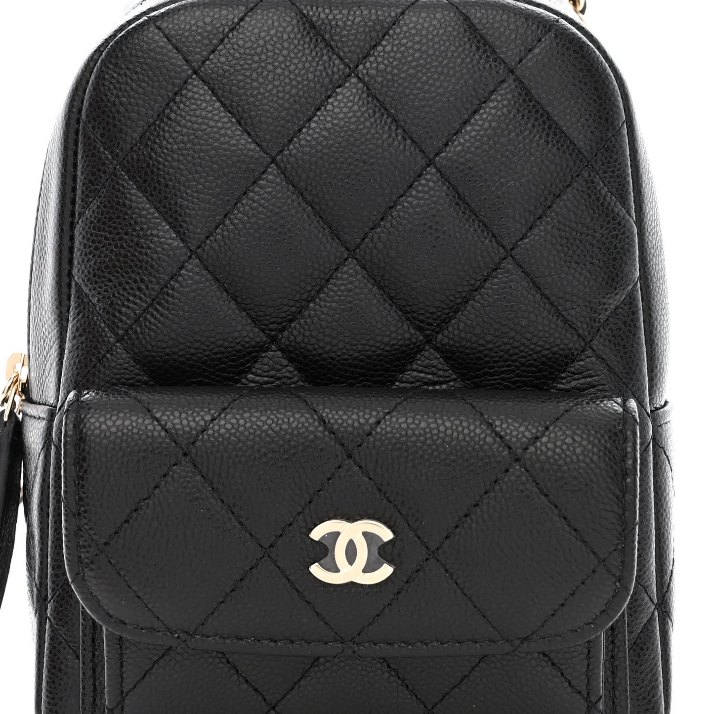 Caviar Quilted CC Mini Classic Backpack Black