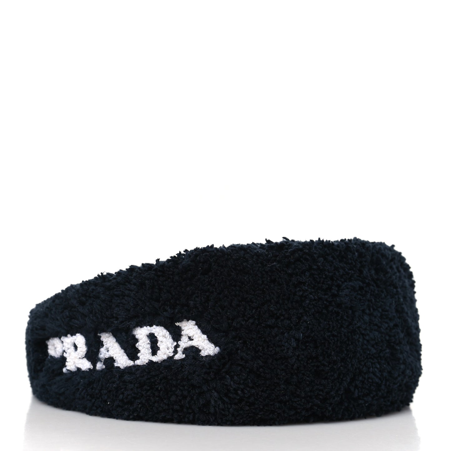 Terrycloth Logo Headband Black White