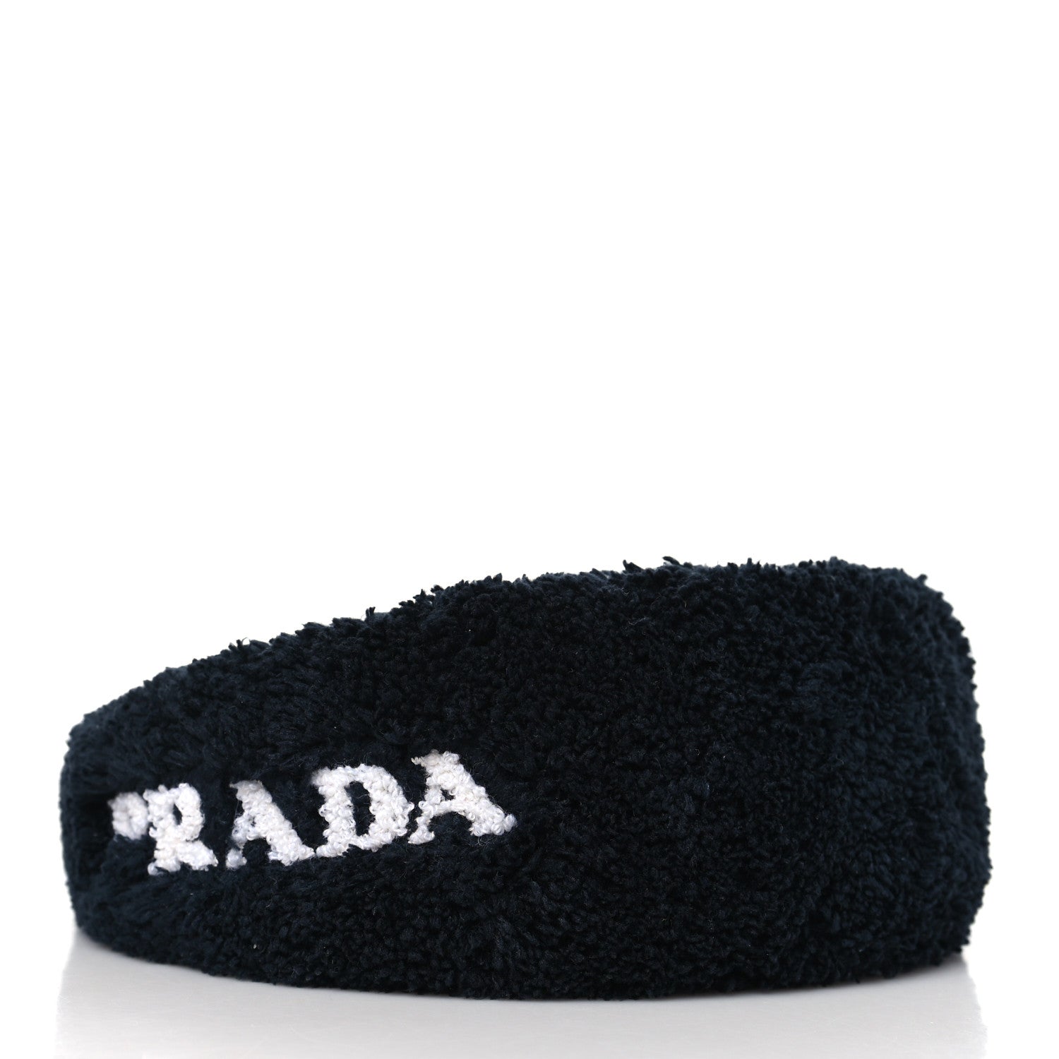 Prada Terrycloth Logo Headband Black White 4 of 6