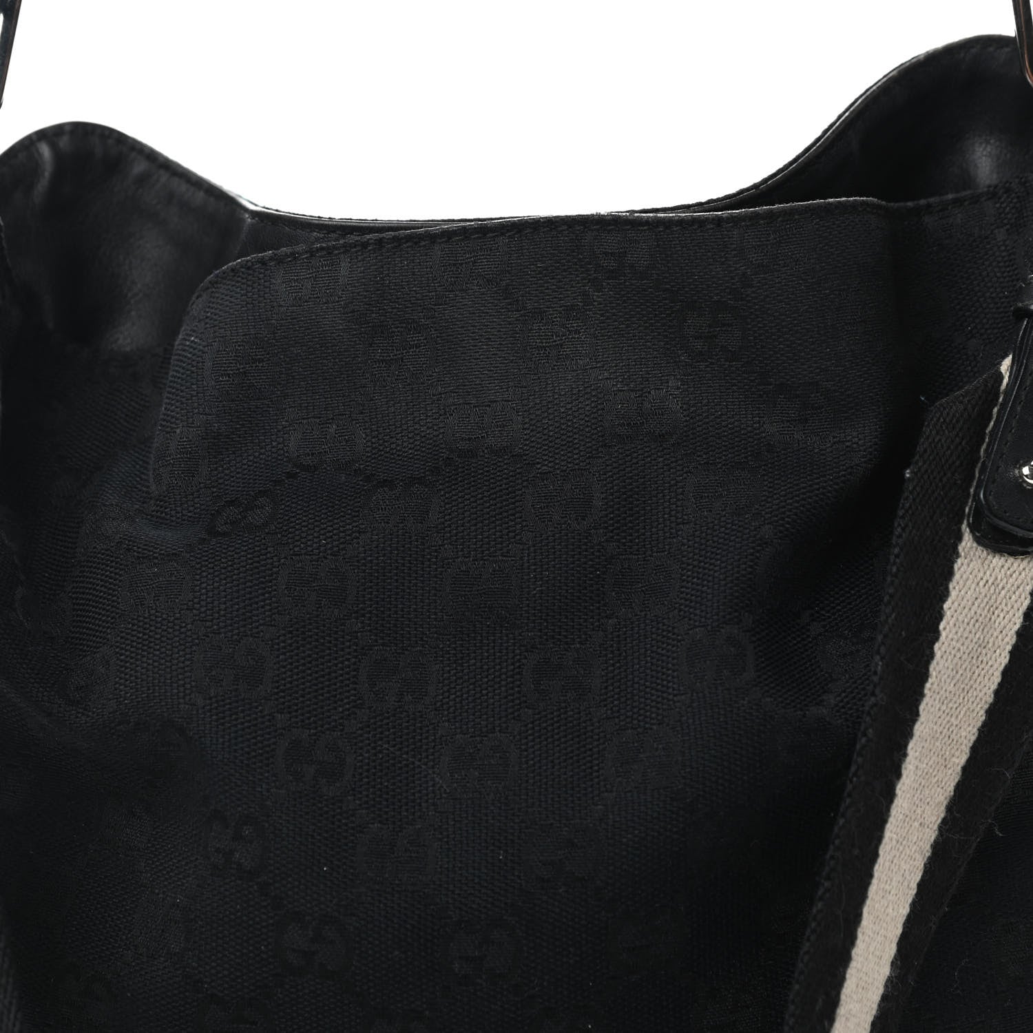 Gucci Monogram Bamboo Top Handle Bag Black 10 of 10
