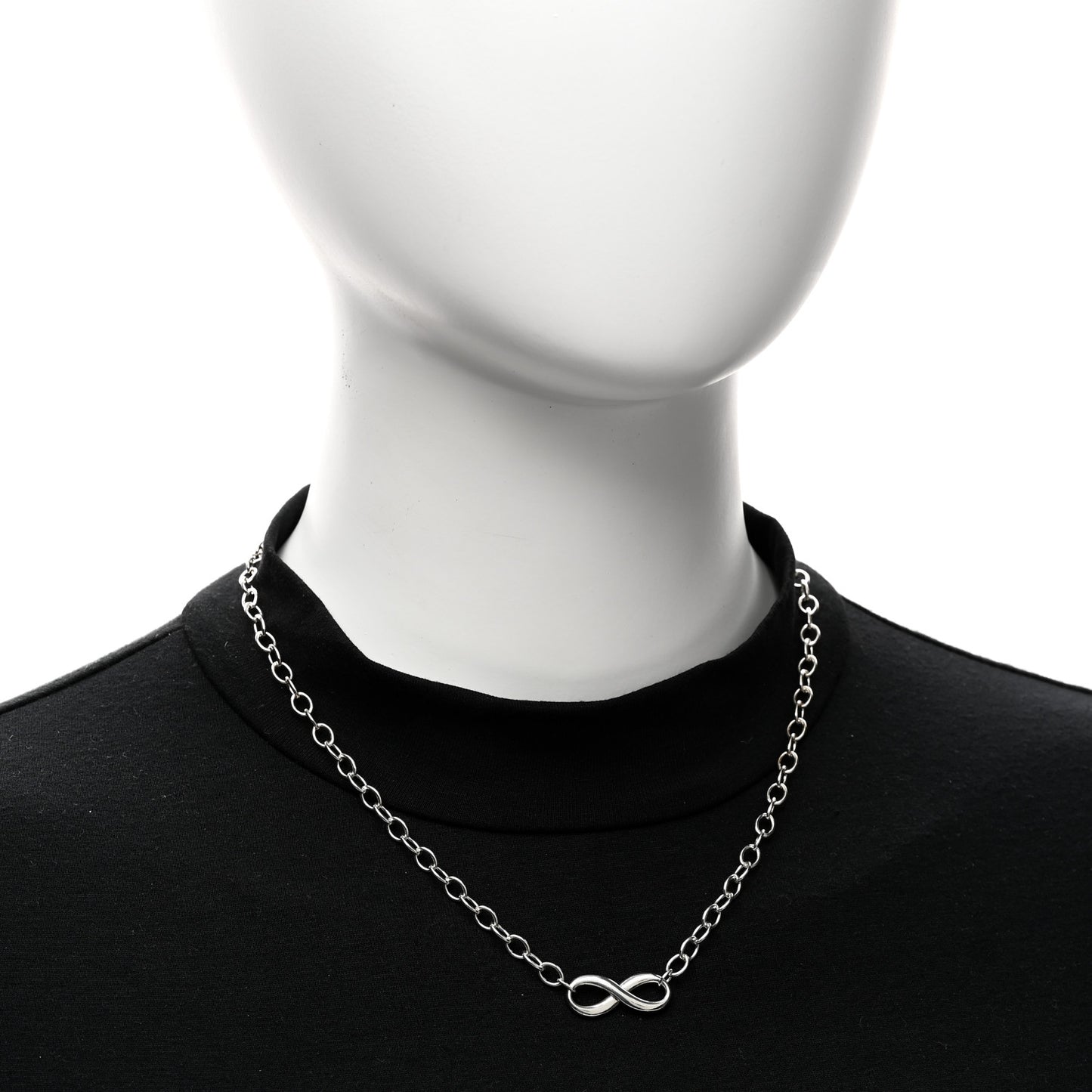 Sterling Silver Narrow Infinity Link Necklace