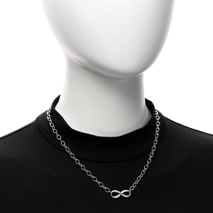Tiffany Sterling Silver Narrow Infinity Link Necklace 2 of 4