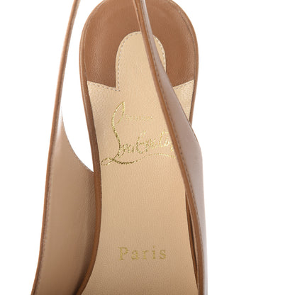 Christian Louboutin Nappa Clare Sling 80 Pumps 37 Cafe Cream 7 of 9