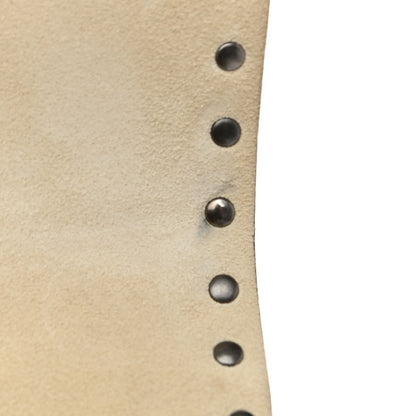 Valentino Garavani Pebbled Calfskin Onyx Medium Guitar Strap Rockstud Rolling Flap Saddle Bag Ivory 12 of 14