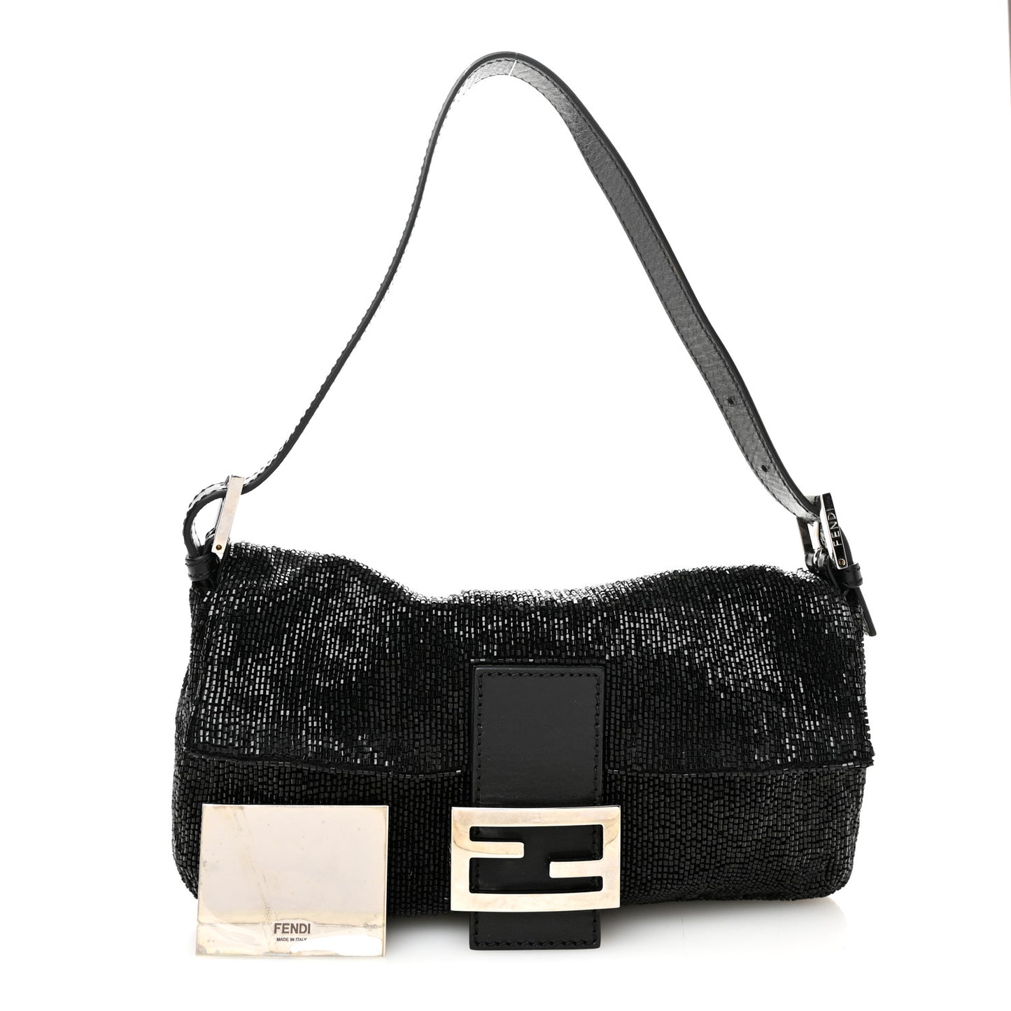 Sequin Beaded Baguette Black