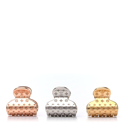 Louis Vuitton Metallic Nanogram Hair Accessories Gold Rose Gold Silver 1 of 4