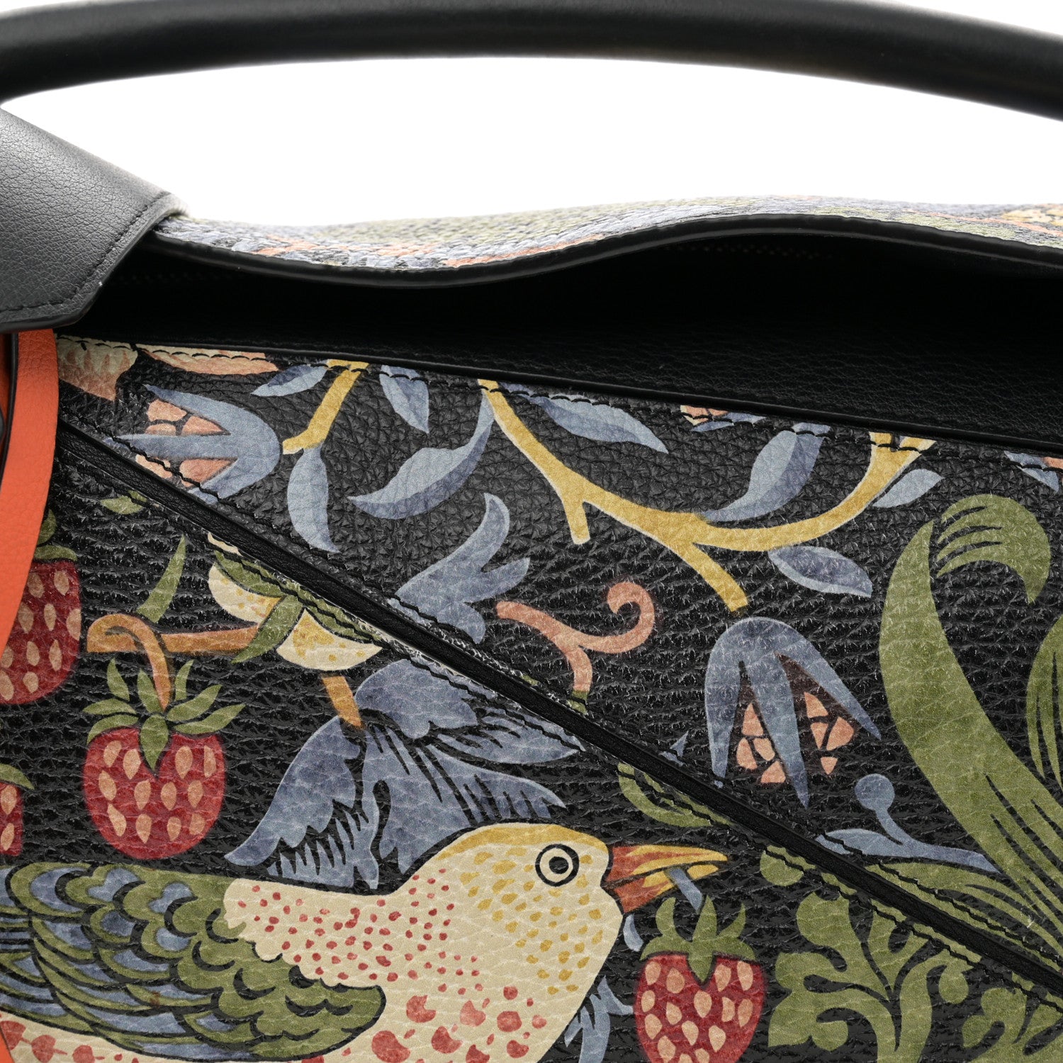 Loewe X WILLIAM MORRIS Calfskin Puzzle Bag Black Multicolor 8 of 12