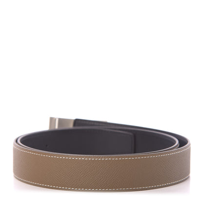 Hermes Swift Epsom 32mm Collier De Chien Belt 90 Black Etoupe 2 of 6