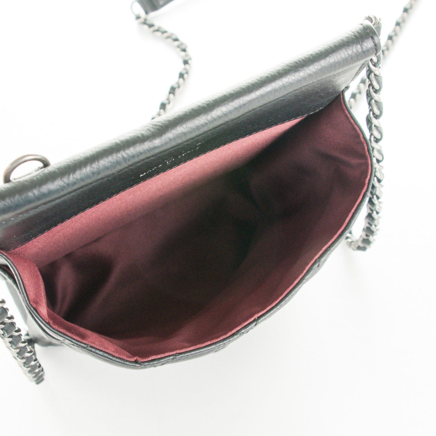 Calfskin Quilted CC Waiter Clutch Clutch With Chain Black