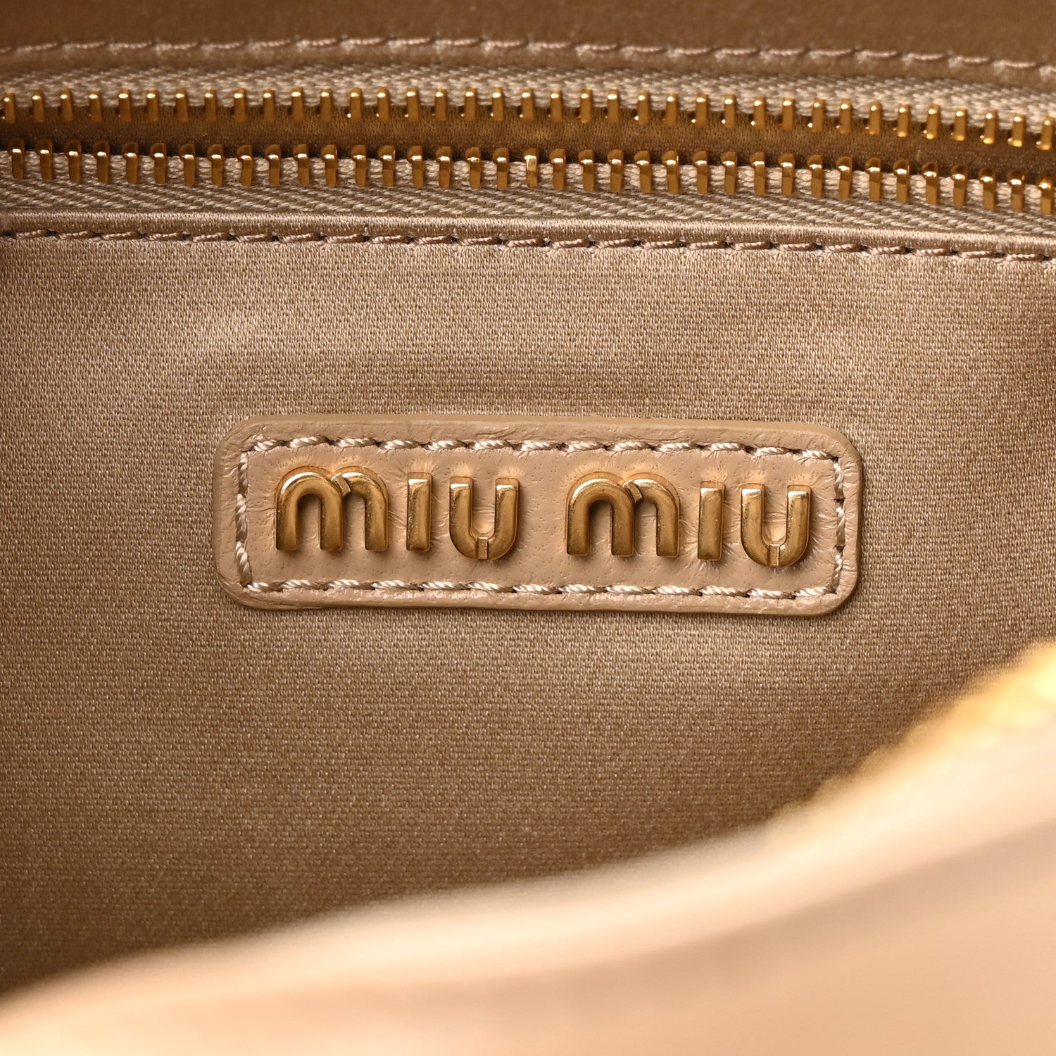 Miu Miu Nappa Matelasse Regular Arcadie Top Handle Bag Sabbia 6 of 9