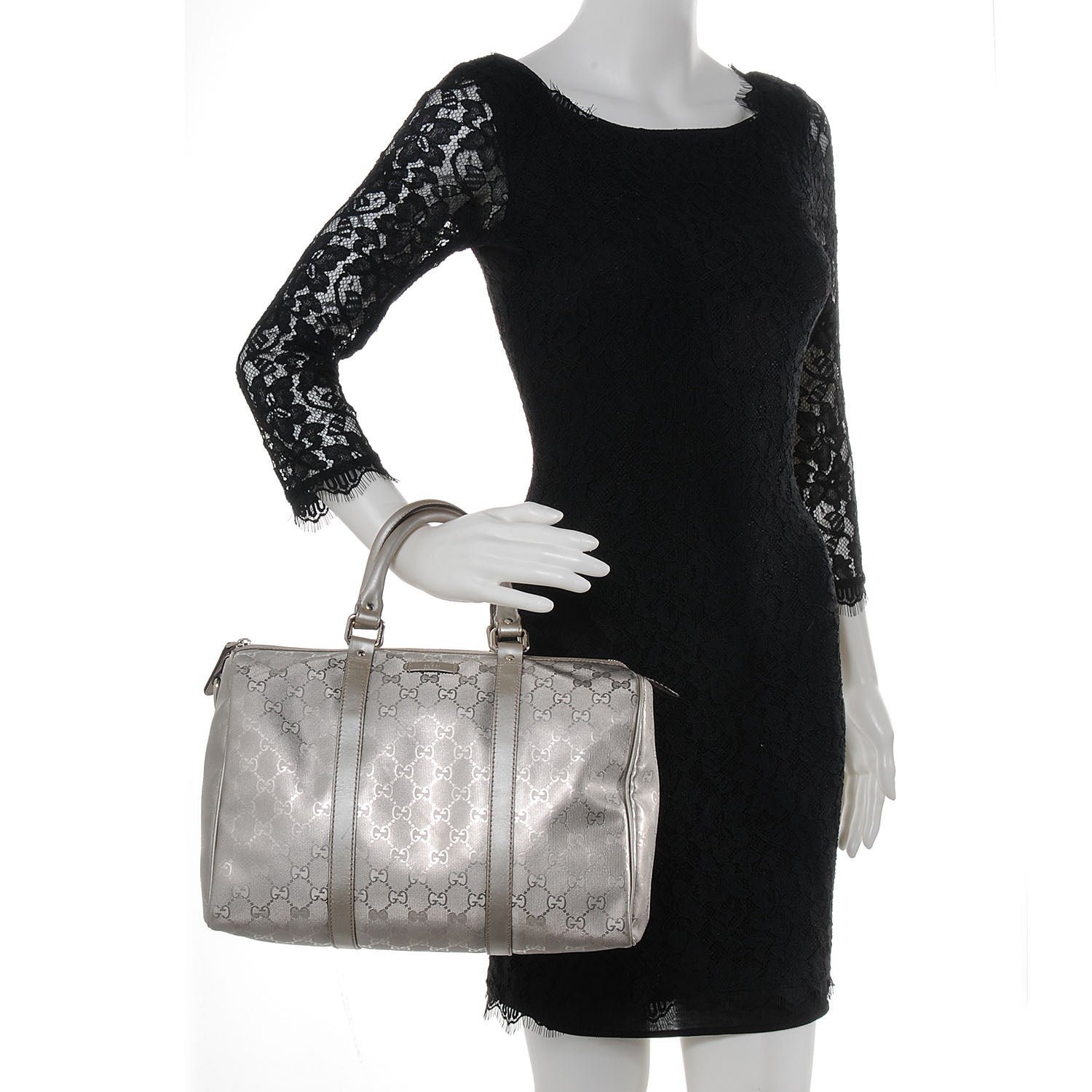 Gucci Imprime Monogram Medium Joy Boston Silver 2 of 10