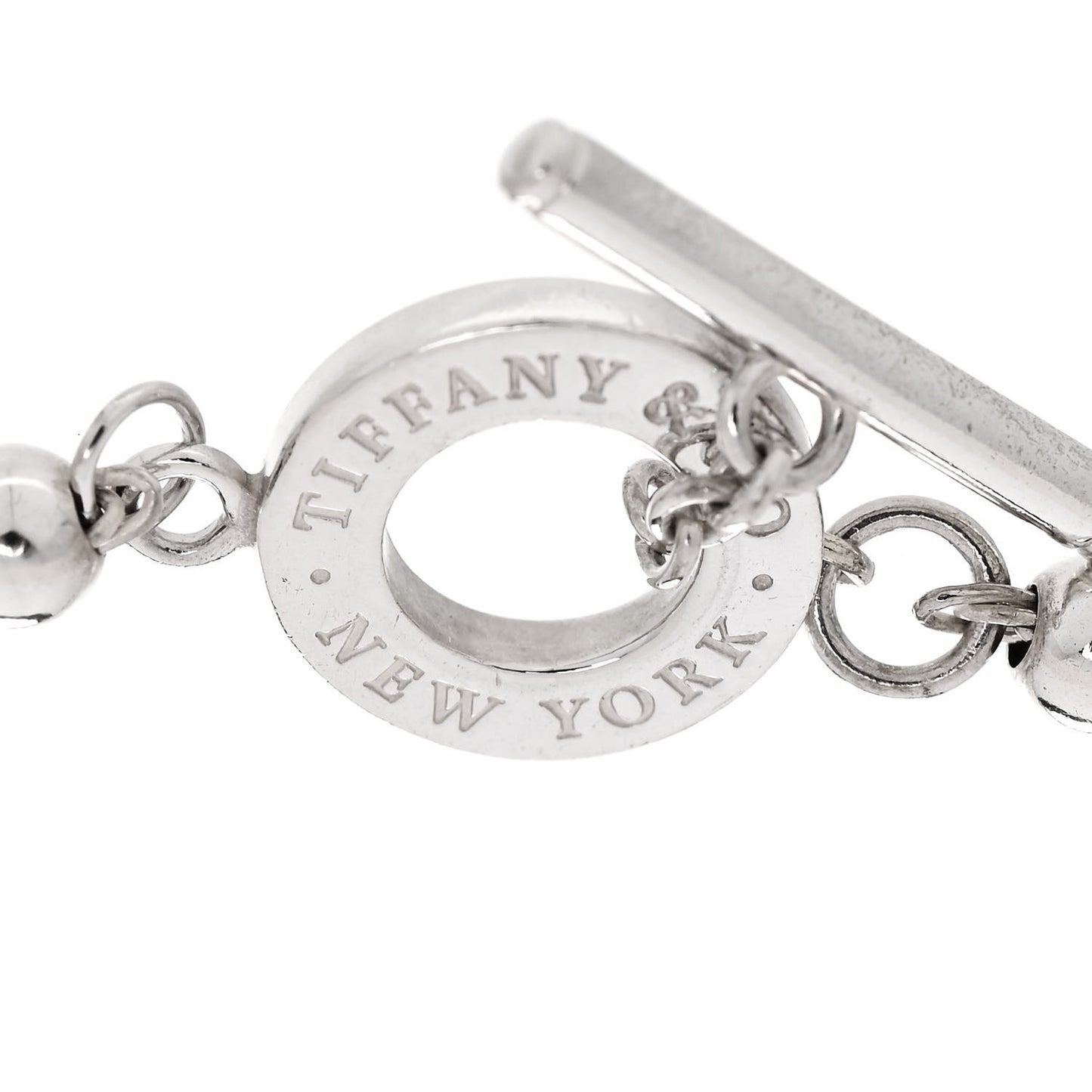 Sterling Silver 4mm Beads Toggle Bracelet