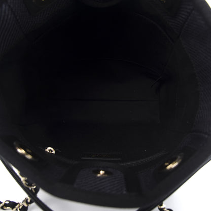 Chanel Mixed Fibers Calfskin Mini Deauville Tote Black 5 of 10