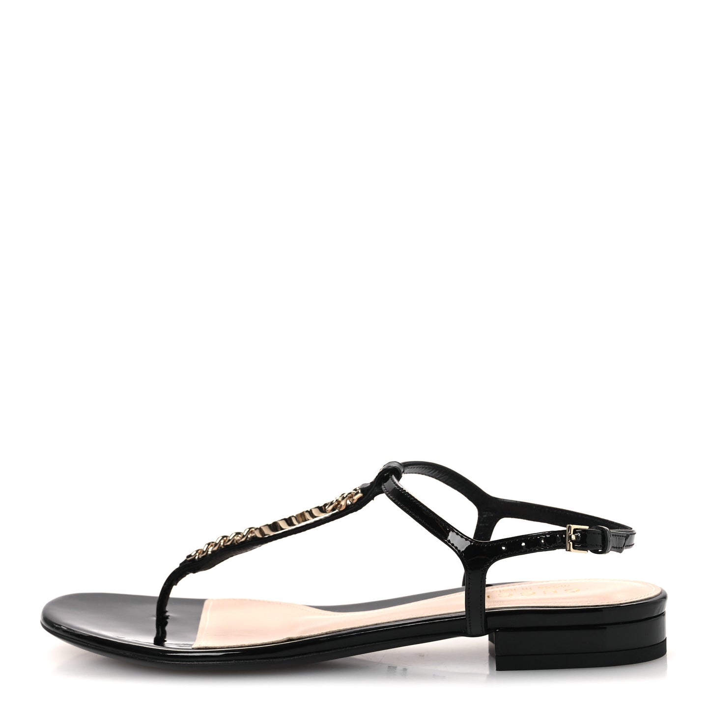 Patent Signoria Thong Sandals 37 Black