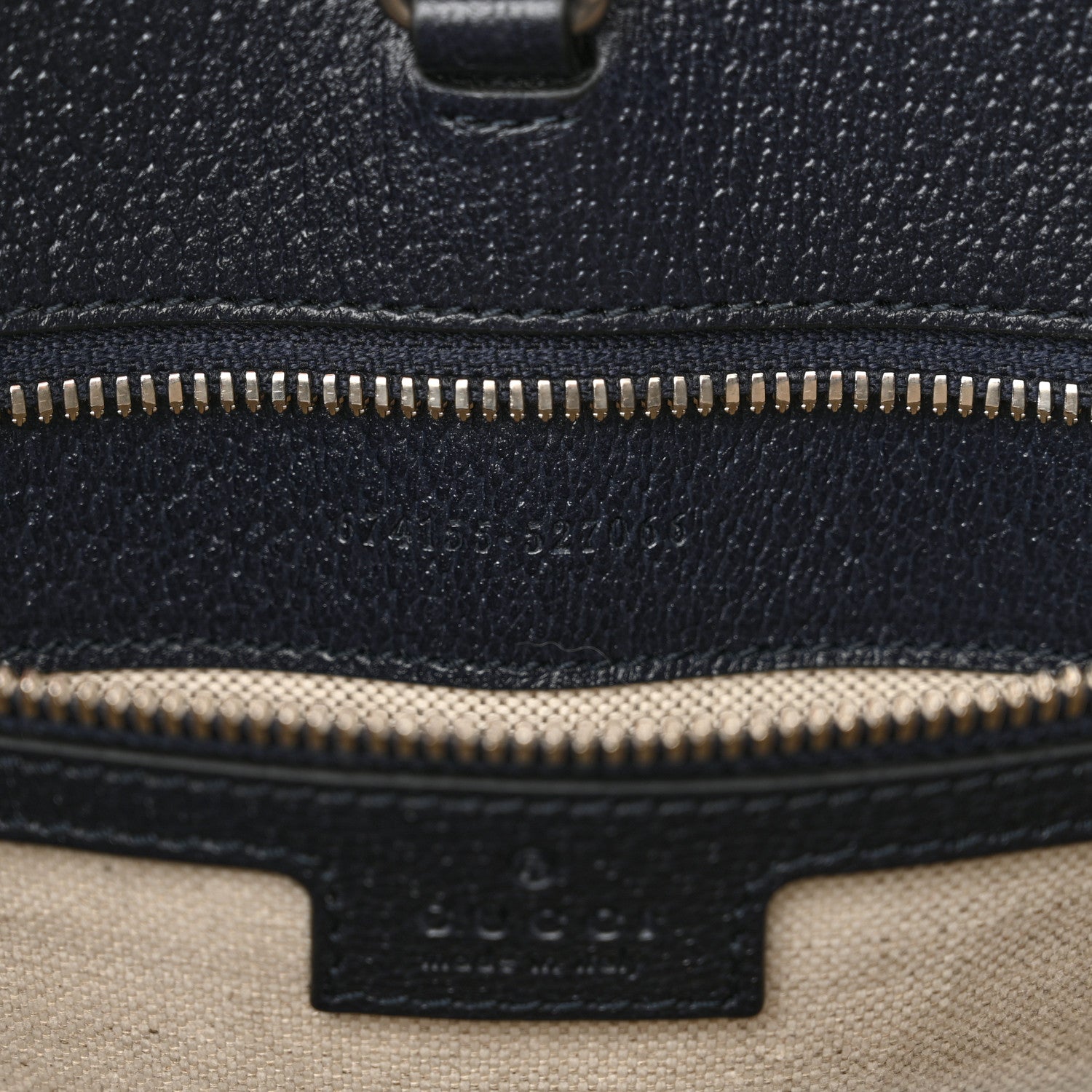 Gucci GG Supreme Monogram Textured Dollar Calfskin Web Medium Retro Interlocking G Tote Bag Beige Blue 6 of 11