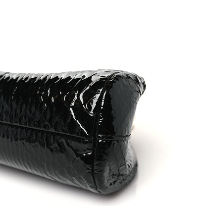 Chanel Glazed Snakeskin Timeless Clutch Black 9 of 11