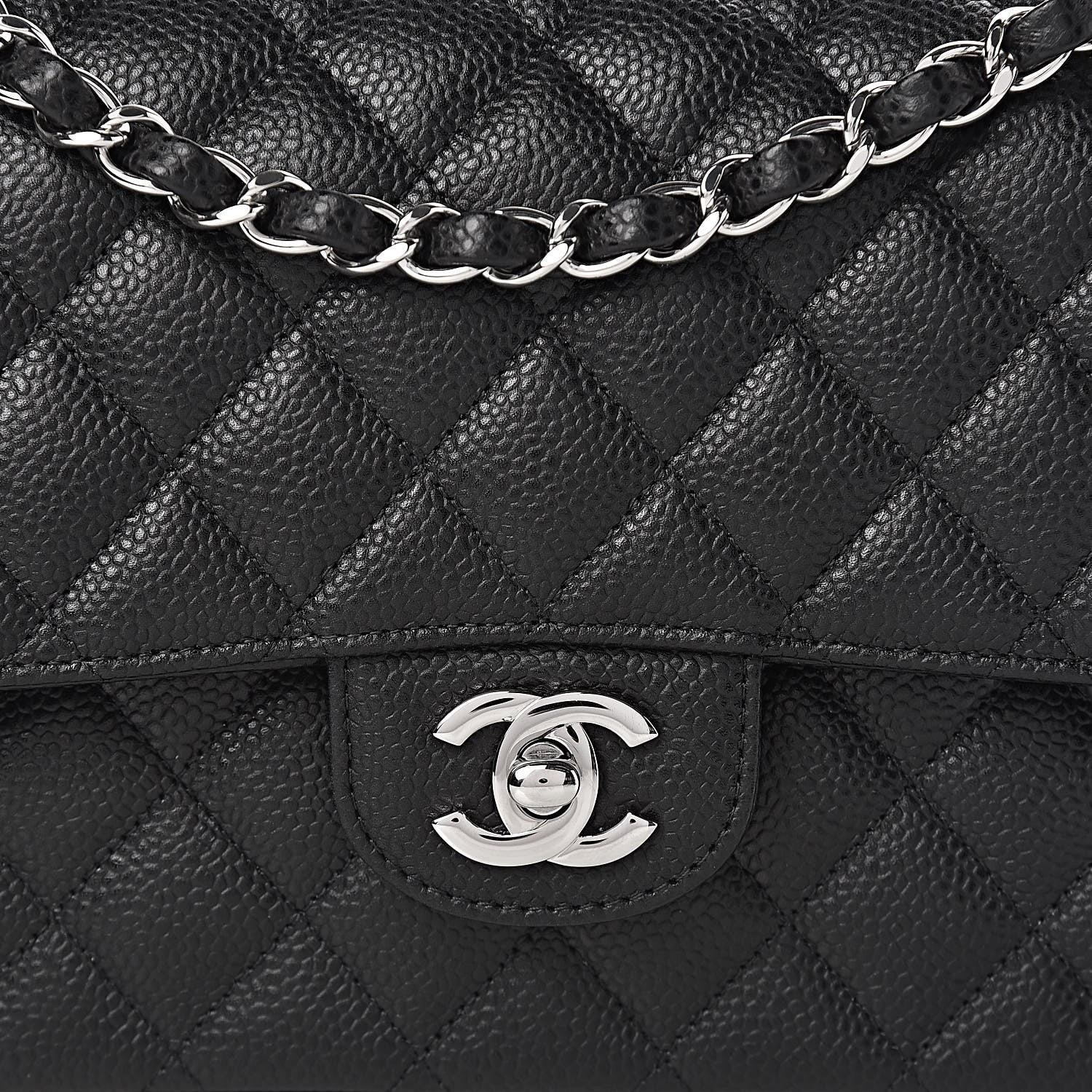 Chanel Caviar Quilted Medium Double Flap Black 10 of 10