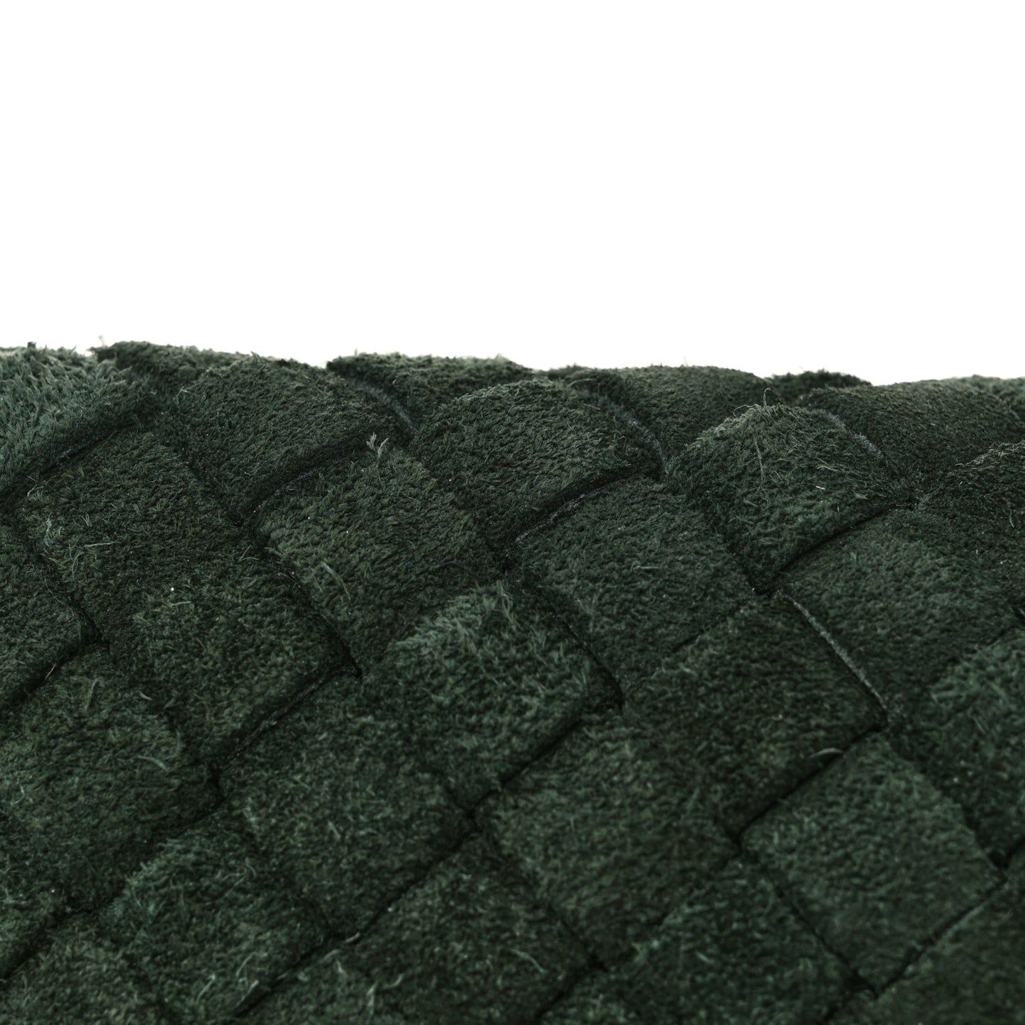 Suede Intrecciato Small Cobble Messenger Bag Emerald Green