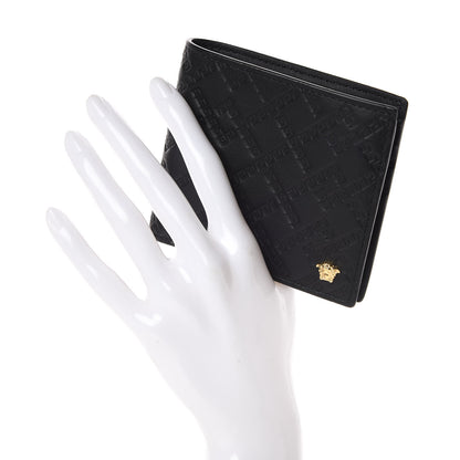 Versace Nappa Logo Bi-Fold Wallet Black 2 of 7