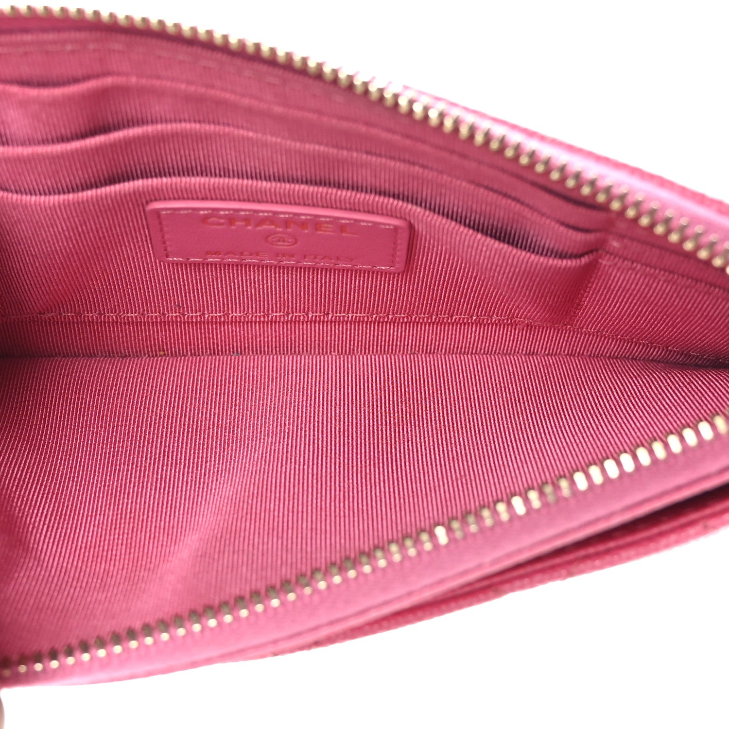 Chanel Caviar Quilted Classic Zip Pouch Pink 5 of 7