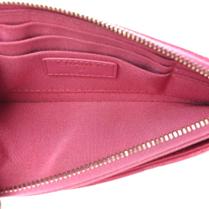 Chanel Caviar Quilted Classic Zip Pouch Pink 5 of 7