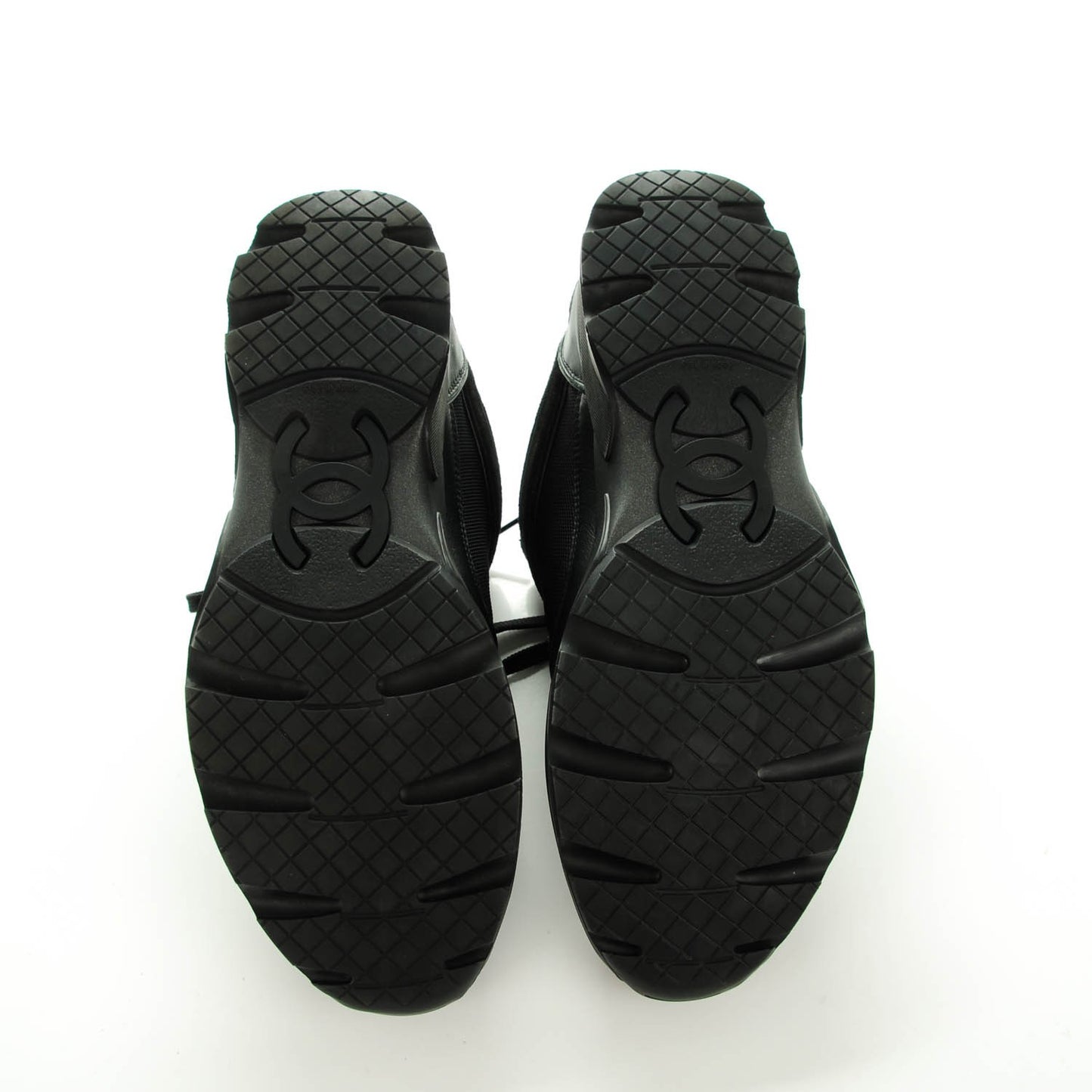 Suede Calfskin CC Sneakers 40 Black