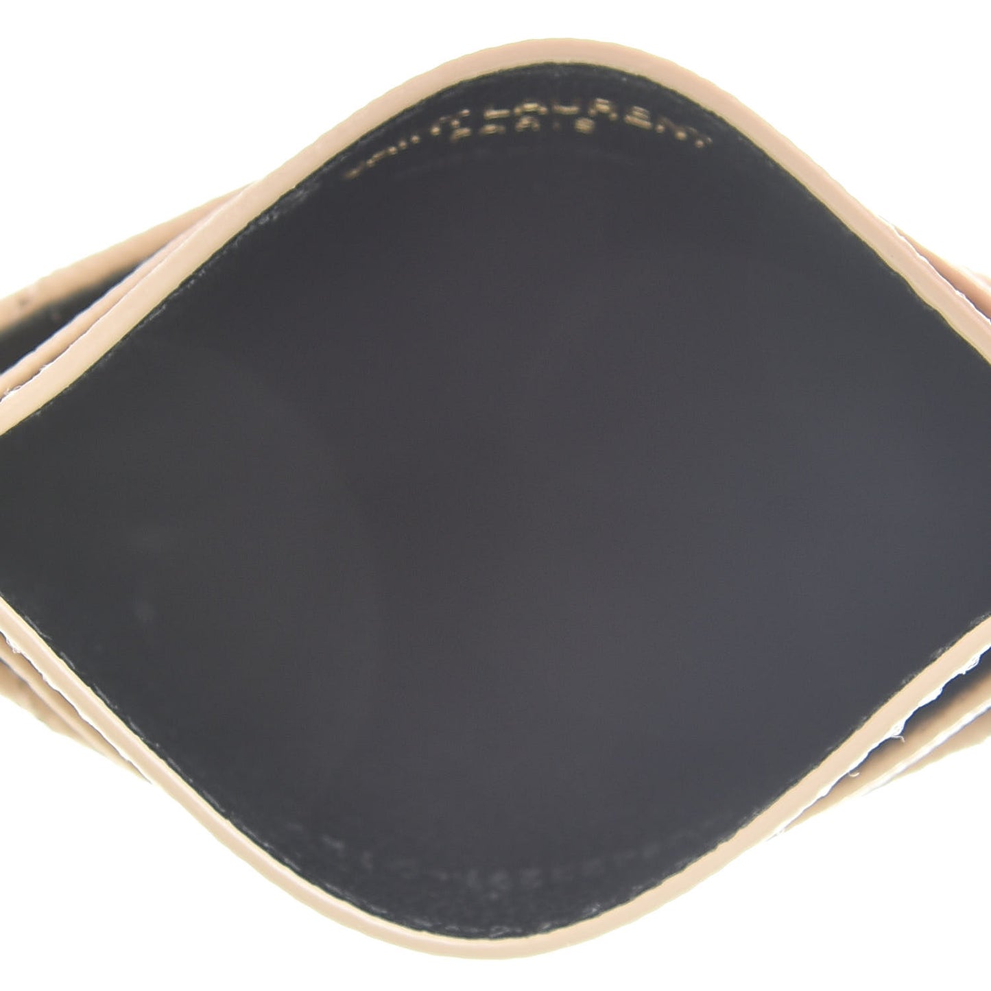 Grain De Poudre Matelasse Chevron Monogram Credit Card Case Nude Powder