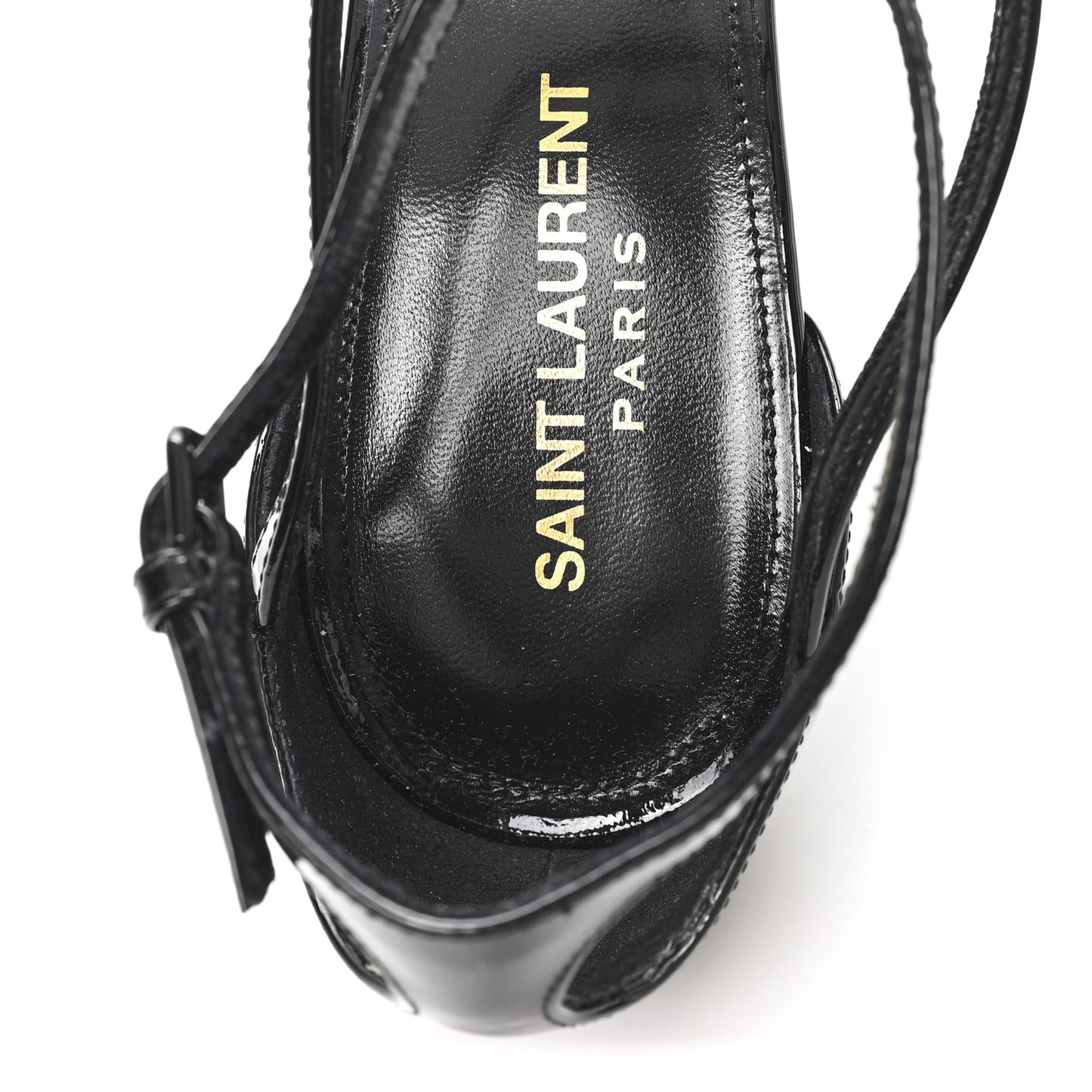 Vernice Chiffon Cassandra 100 Ankle Strap Sandals 41 Black