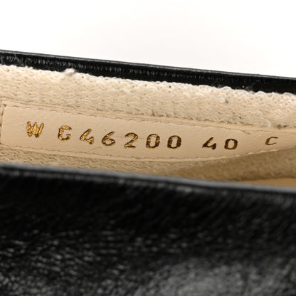 Chanel Lambskin Cap Toe CC Mary Jane Flats 40 Black 9 of 10