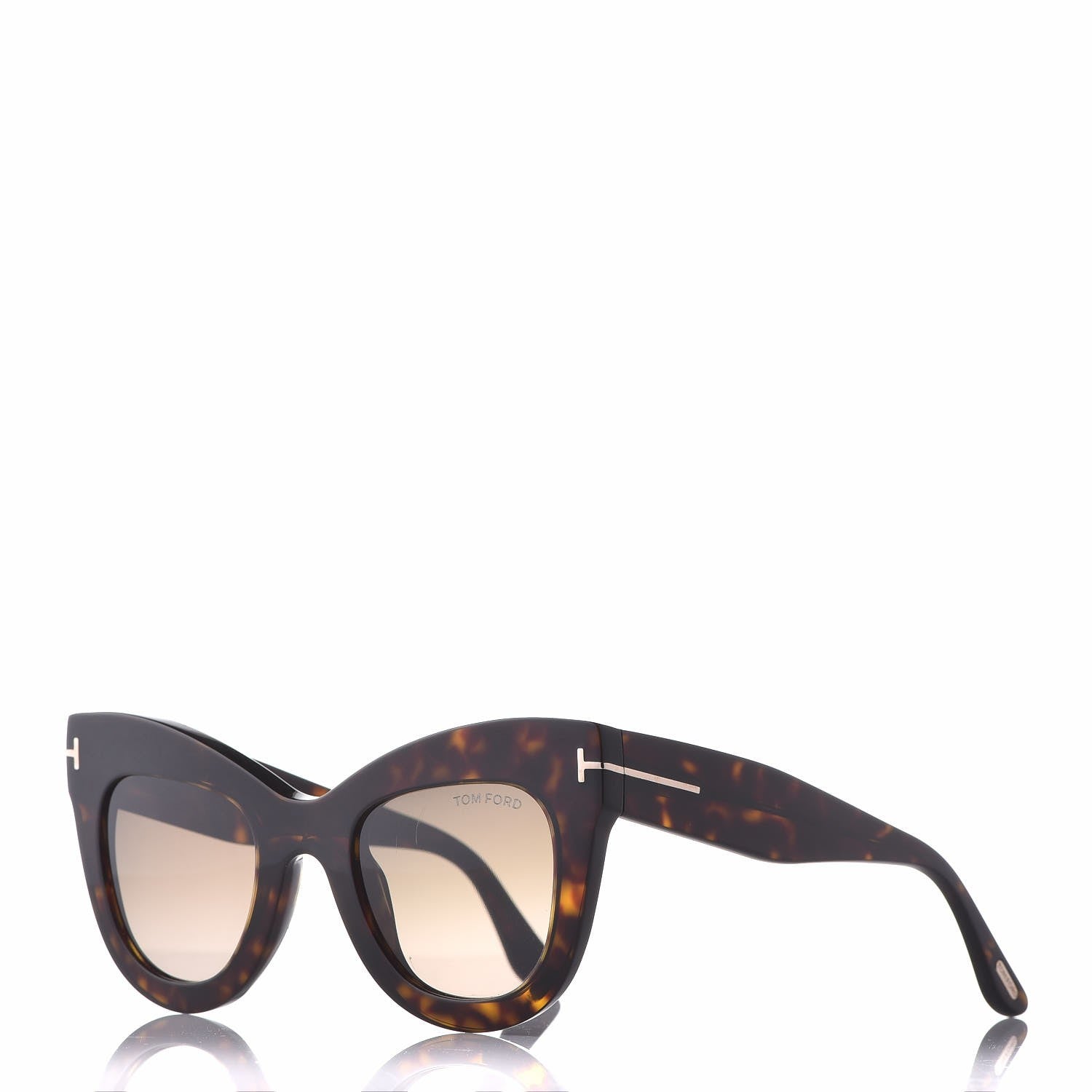 Tom Ford Karina Cat Eye Sunglasses TF612 Havana 345025 – FASHIONPHILE