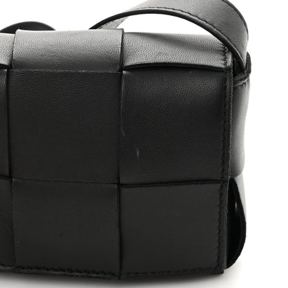 Bottega Veneta Lambskin Maxi Intrecciato Extra Mini Cassette Crossbody Bag Black 10 of 12