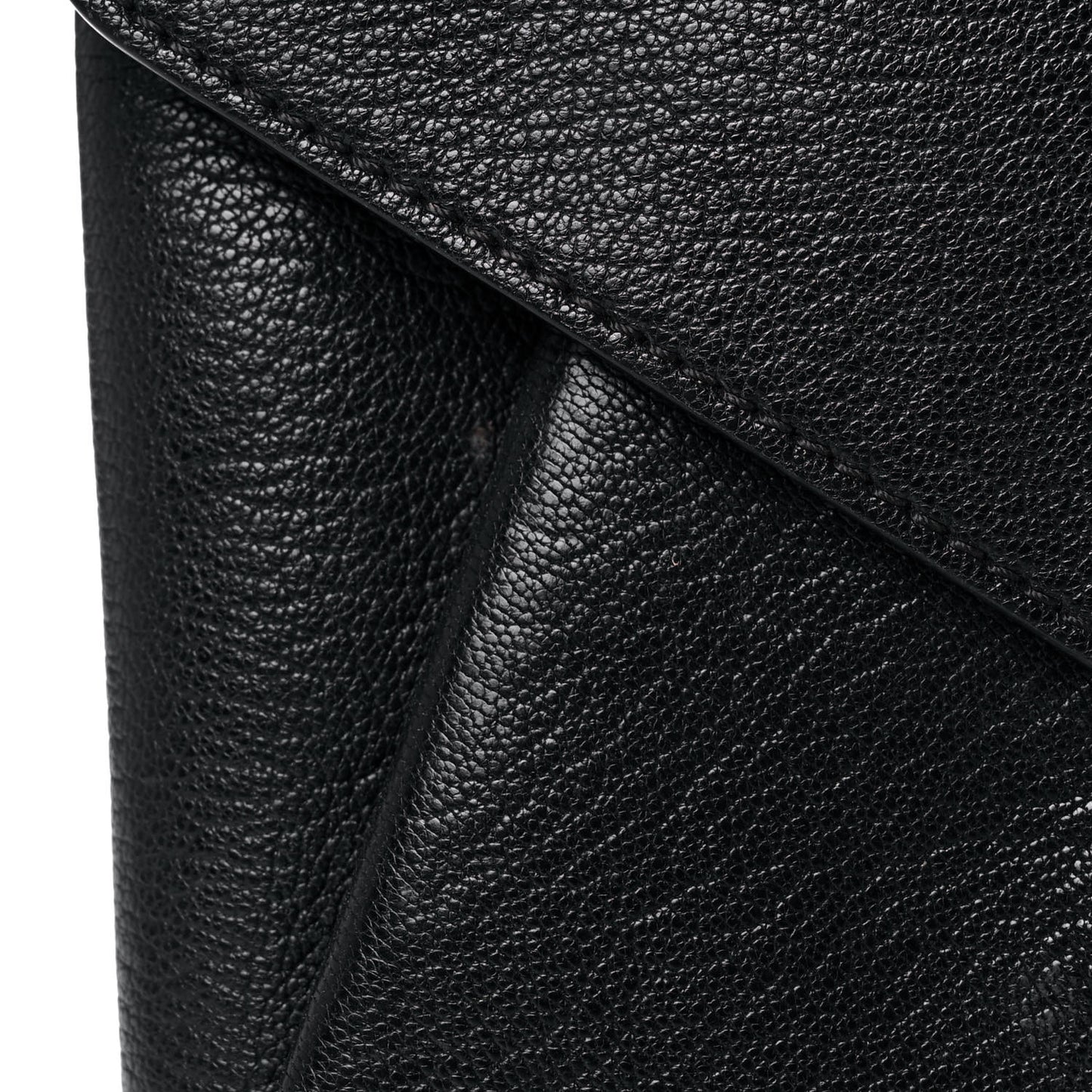 Sugar Goatskin Medium Antigona Envelope Clutch Black