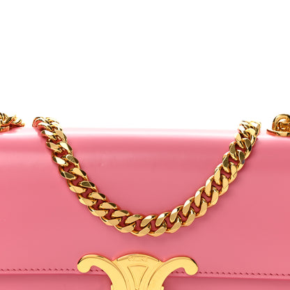 Celine Shiny Calfskin Claude Chain Shoulder Bag Rose 9 of 14