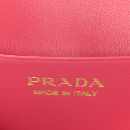 Prada Saffiano Metal Business Card Holder Petalo Peonia 6 of 9