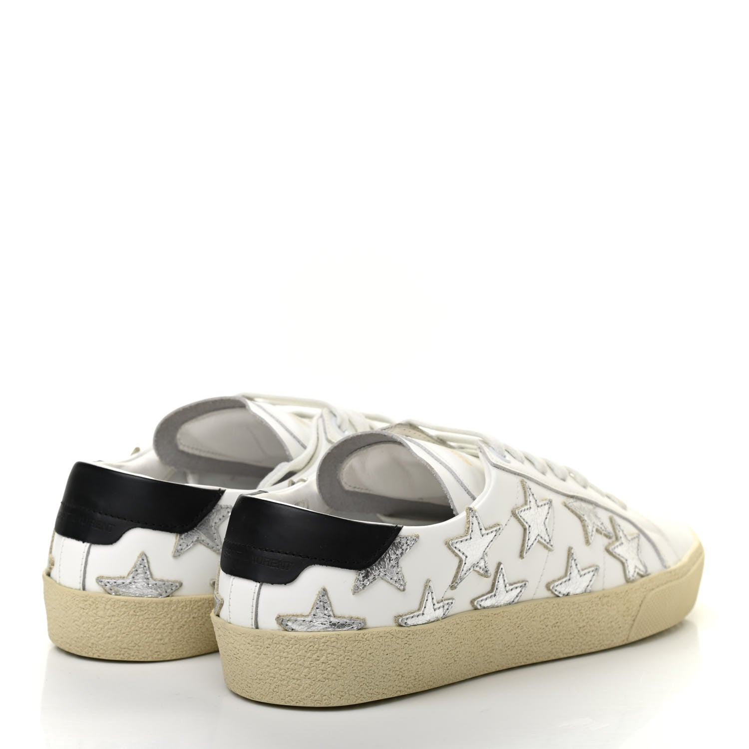 Saint Laurent Nappa Star Court Sneakers 37.5 Off White 4 of 9